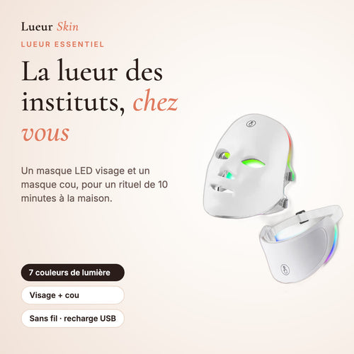 Lueur Essentiel · Masque LED visage et cou